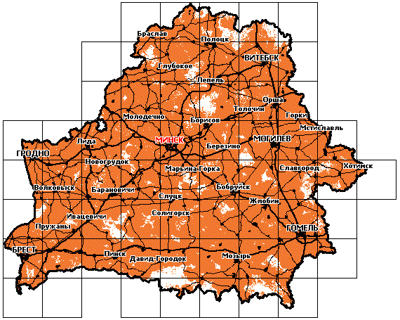 Карта лельчицкого района